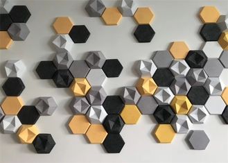 Amortisseur sonore décoratif Panneaux acoustiques hexagonaux Studio de musique 3d 600 mm * 600 mm