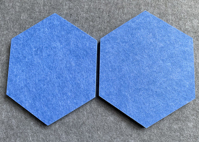 EN13501 12mm Hexagon Absorbant le son Carreaux de mur décoratifs Eco-friendly Pour le studio de son