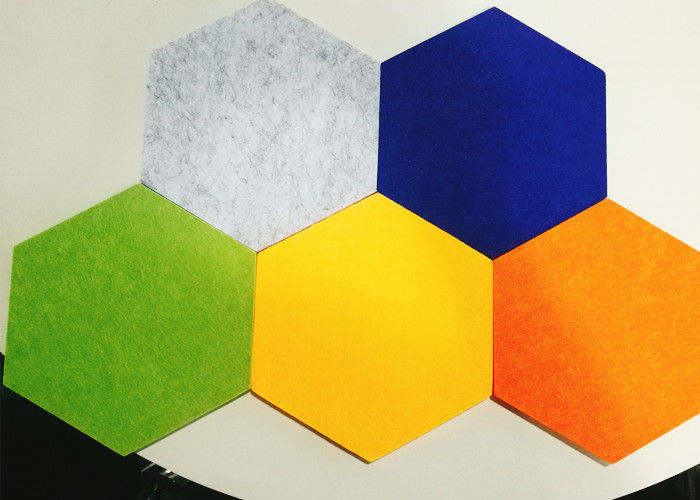 36 couleurs Studio Panneaux de son hexagonal recyclés 9 mm d'épaisseur