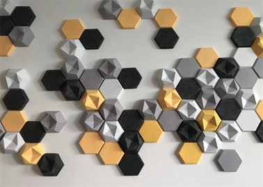 Amortisseur sonore décoratif Panneaux acoustiques hexagonaux Studio de musique 3d 600 mm * 600 mm